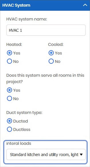 Defaul Scenario of Internal Loads- CoolCalc Documentation