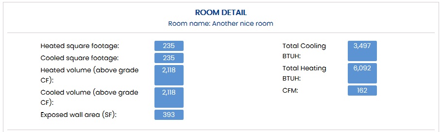 Room loads detail - CoolCalc Documentation